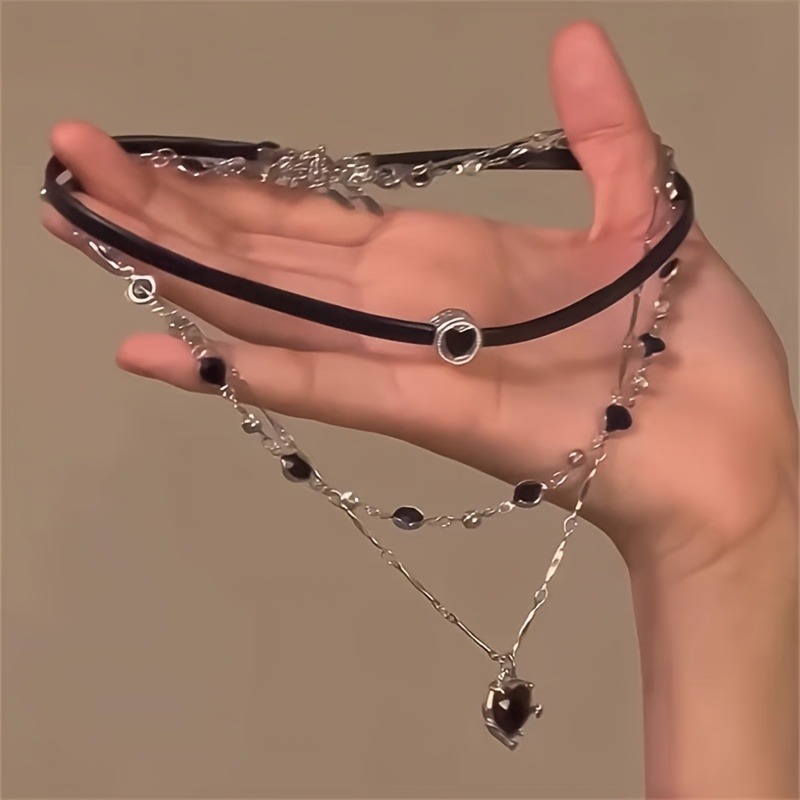 Women'S Gothic Formal Wear - 고딕 스타일 레이어드 하트 모양 목걸이