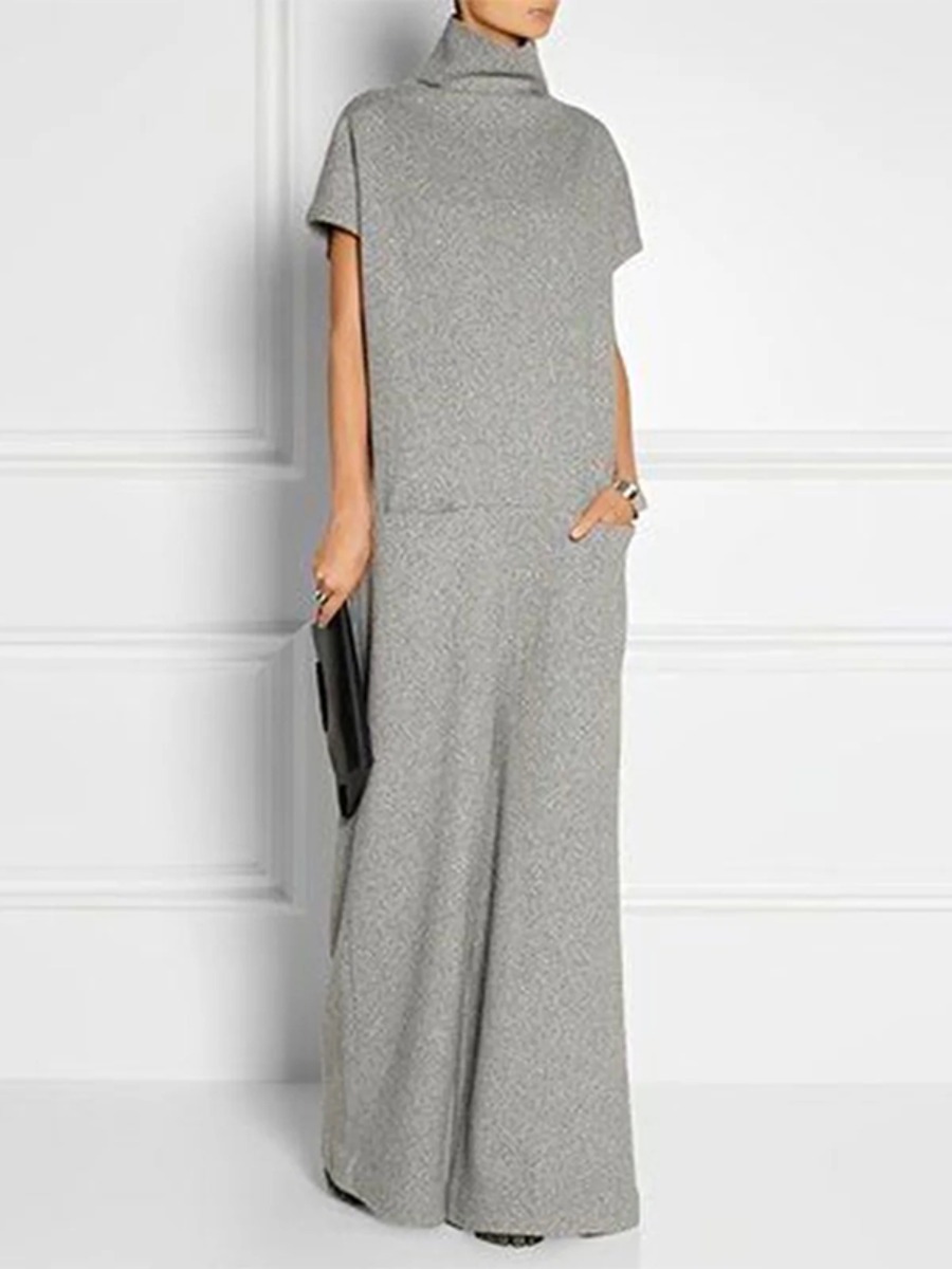 Freeacy 솔리드 그레이 여성 캐주얼 드레스 하이  - Women Formal Wear Zara 리뷰 및 가격