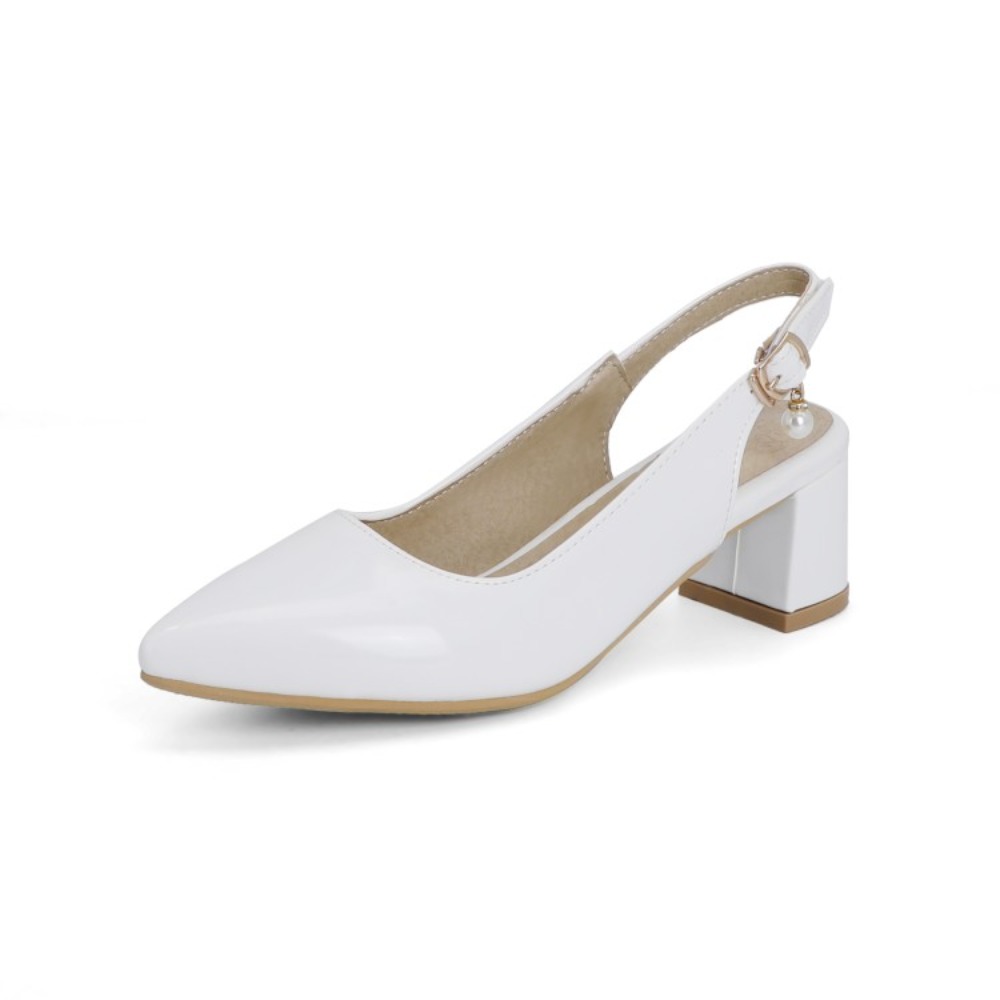 특허 가죽 슬링백 펌프스 여성용 포인티드 토 블록 힐  - Slingback Heel Formal 리뷰 및 가격