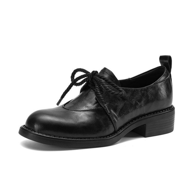 프랑스 빈티지 심플 레이스업 로퍼 봄 신상 슈퍼 소프트 - Kitten Heel Women 리뷰 및 가격