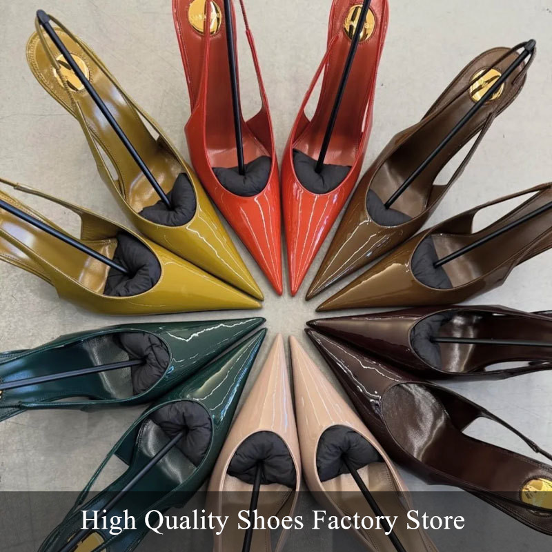 우아한 누드 글로스 페이턴트 가죽 슬링백 펌프스 여성용 - Slingback Heel Formal 리뷰 및 가격