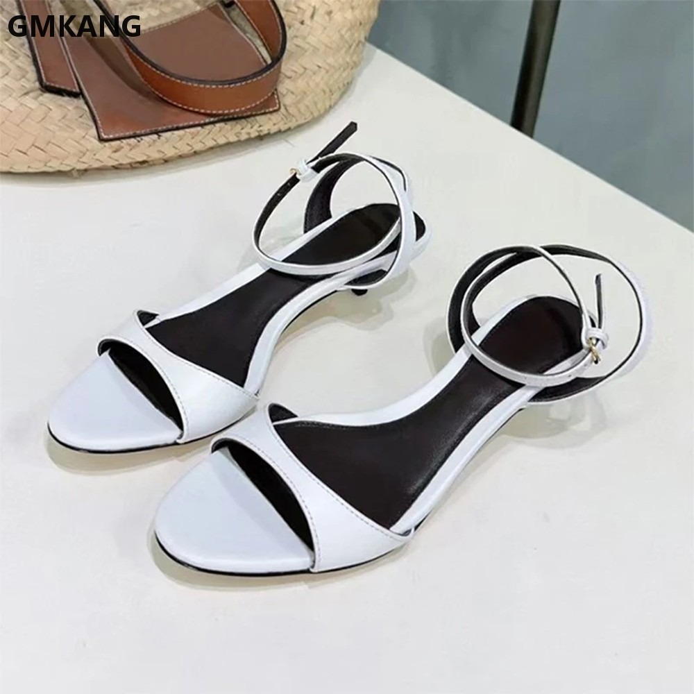 GMKANG 여성용 키튼 힐 샌들 정품 가죽 발목 스트 - Kitten Heel Women 리뷰 및 가격