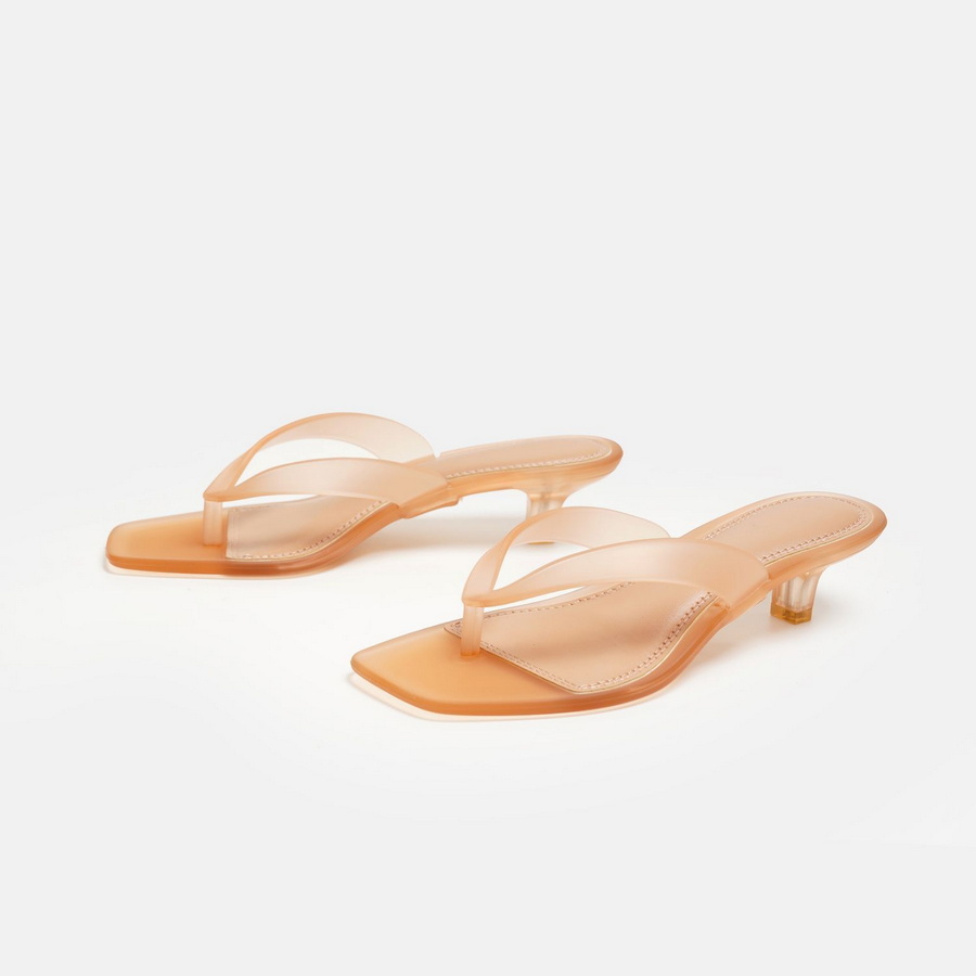 한국 무광택 올리브 그린 PVC  thong 샌들 여성 - Kitten Heel Women 리뷰 및 가격