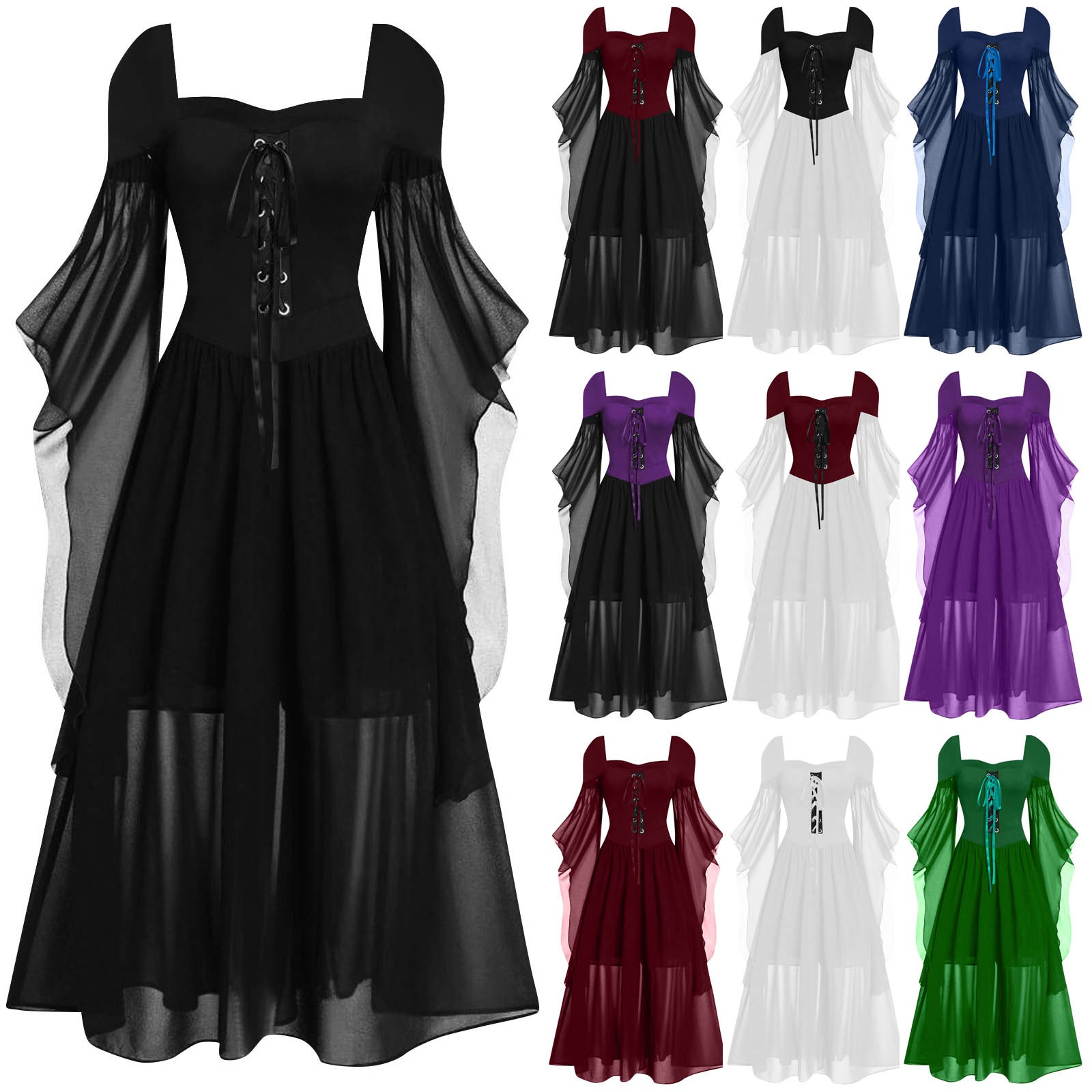 2026년 할로윈 오프숄더 고딕 드레스 여성 레이스업  - Women'S Gothic Formal Wear 리뷰 및 가격