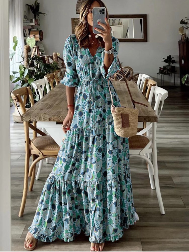 여성 의류 기질 휴가 섹시한 v 넥 유행 인쇄 레이스  - Women Formal Wear Zara 리뷰 및 가격
