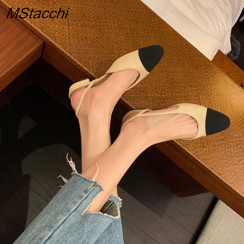 패치 워크 가죽 슬링 백 여성 샌들 패션 플랫 힐 공식 - Slingback Heel Formal 리뷰 및 가격