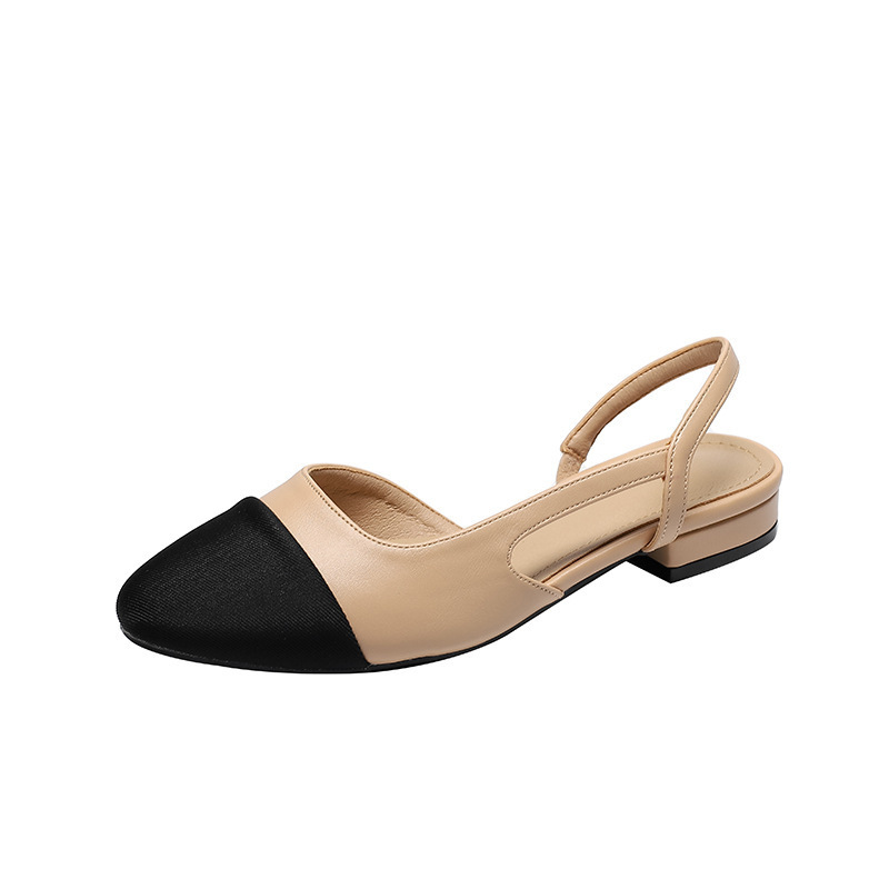 패치 워크 가죽 슬링 백 여성 샌들 패션 플랫 힐 공식 - Slingback Heel Formal 리뷰 및 가격